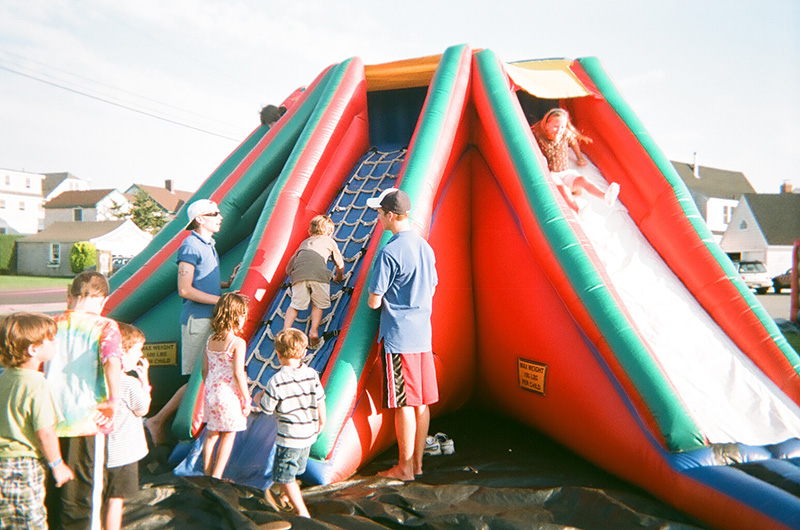 Southbeach Moonwalks Double Slide with children playing