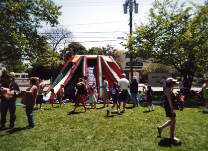 Our Double Slide with children playing